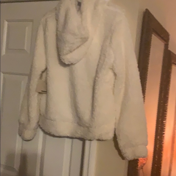 Fur Jacket size Large with front zipper &hood. - Picture 4 of 4